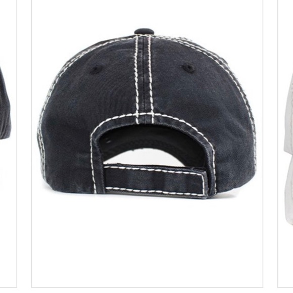 1442 Black Wake Pray Slay Distressed Hat Cap - Picture 2 of 2